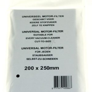 PASSEND FÜR UNIVERSAL  MOTORFILTER STAUBSAUGER 200 X 250