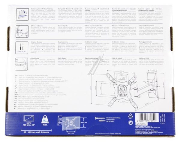 BFMO6020  TV WANDHALTERUNG,  FULL MOTION,  VESA 200, MAX 25KG