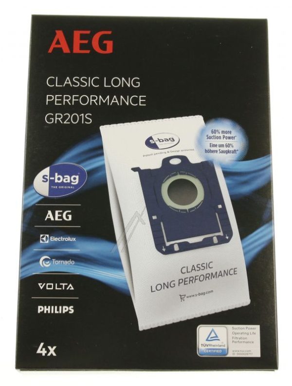 GR201S  STAUBBEUTEL PASSEND FÜR AEG CLASSIC LONG PERFORMANCE 4 STÜCK