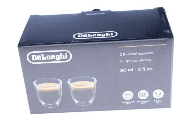 DLSC310  DOPPELWANDIGE ESPRESSOGLÄSER,  90 ML,  2ER-SET