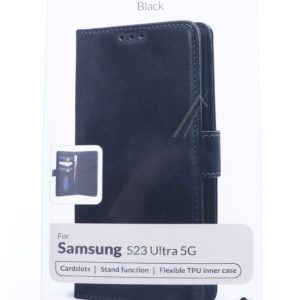 PASSEND FÜR MOBILIZE  LEATHER WALLET SAMSUNG GALAXY S23 ULTRA 5G BLACK