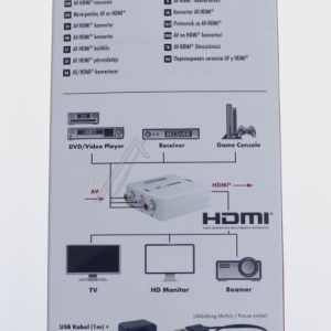 KONVERTER AV AUF HDMI - MIT 3 C     HDMI-BUCHSEN